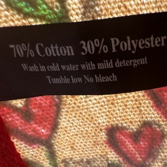 Brighton Cream Canvas Tote with Red Handles and Love Heart Design - Picture 2 of 4